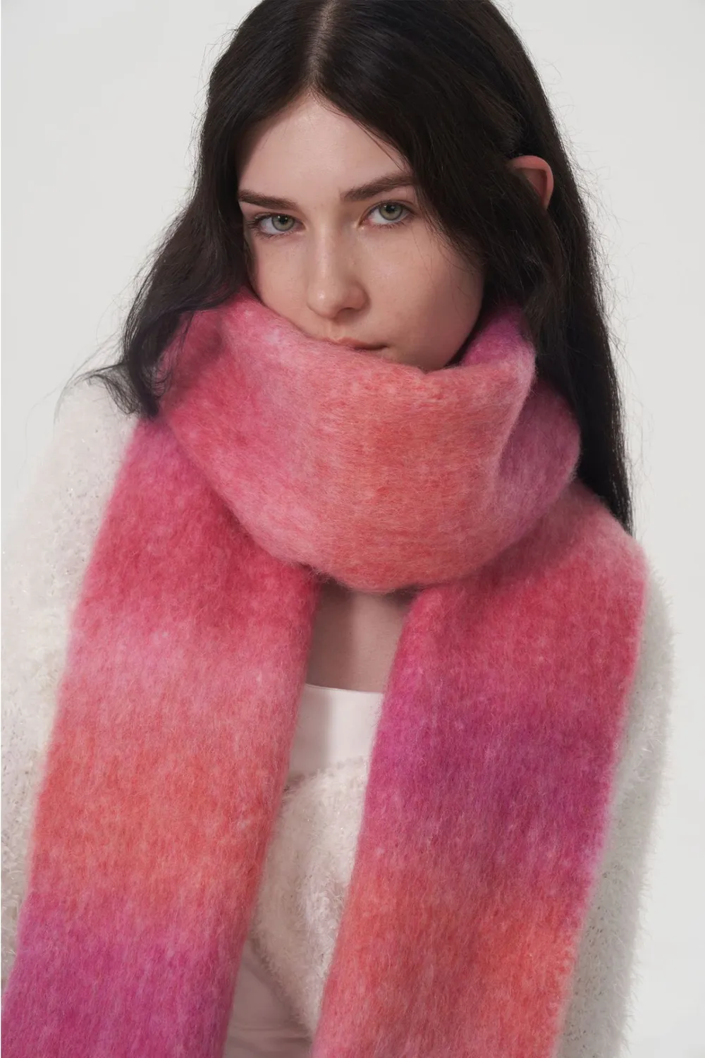 Fringe Gradient Thermal Scarf, image 4