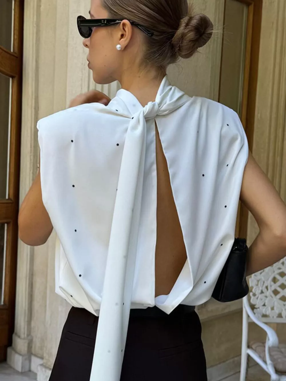 Polka Dot High Neck Tank, image 5