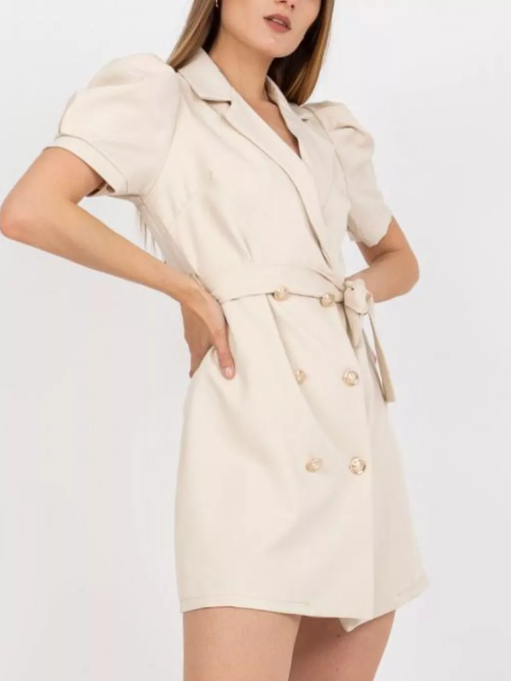 Blazer Style Tie Waist Mini Dress, image 12