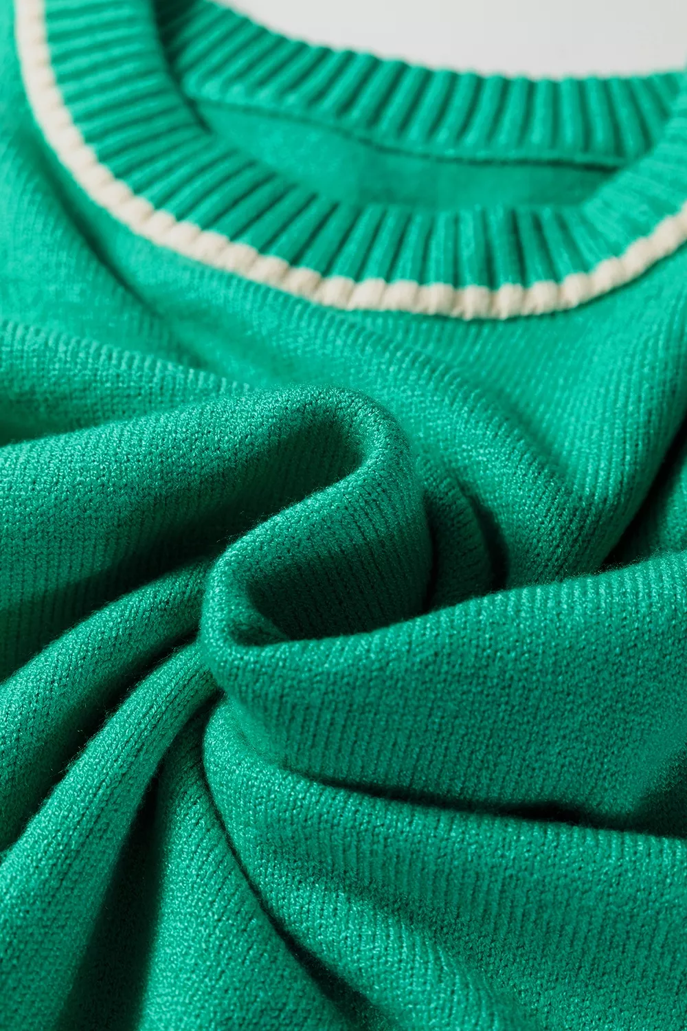 Contrast Detail Drop Shoulder Baggy Sweater, image 6