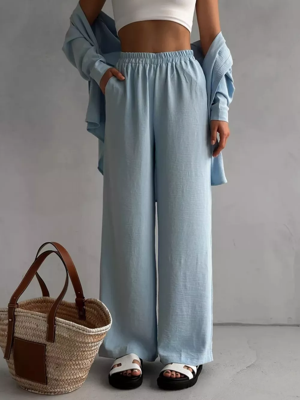 Button Up Long Sleeve Shirt and Pants Set, image 5