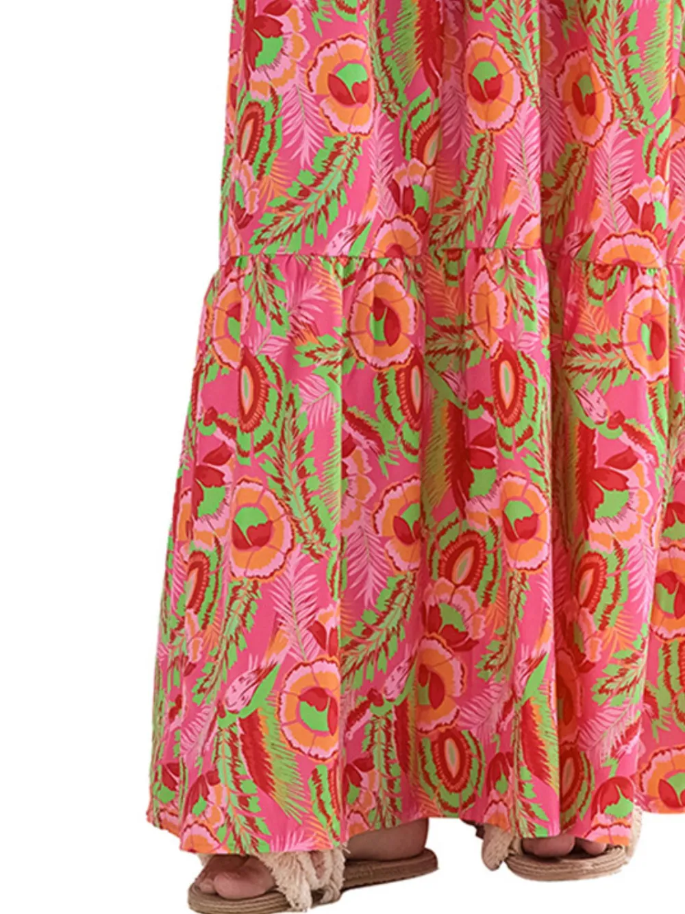 Printed Square Neck Cami Maxi Dress, image 4