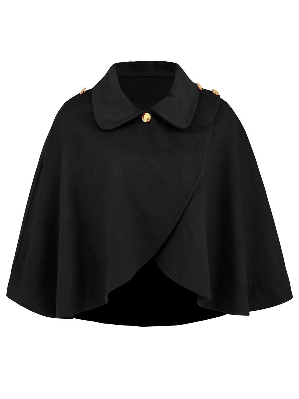 Collared Neck Cropped Cape, image 11