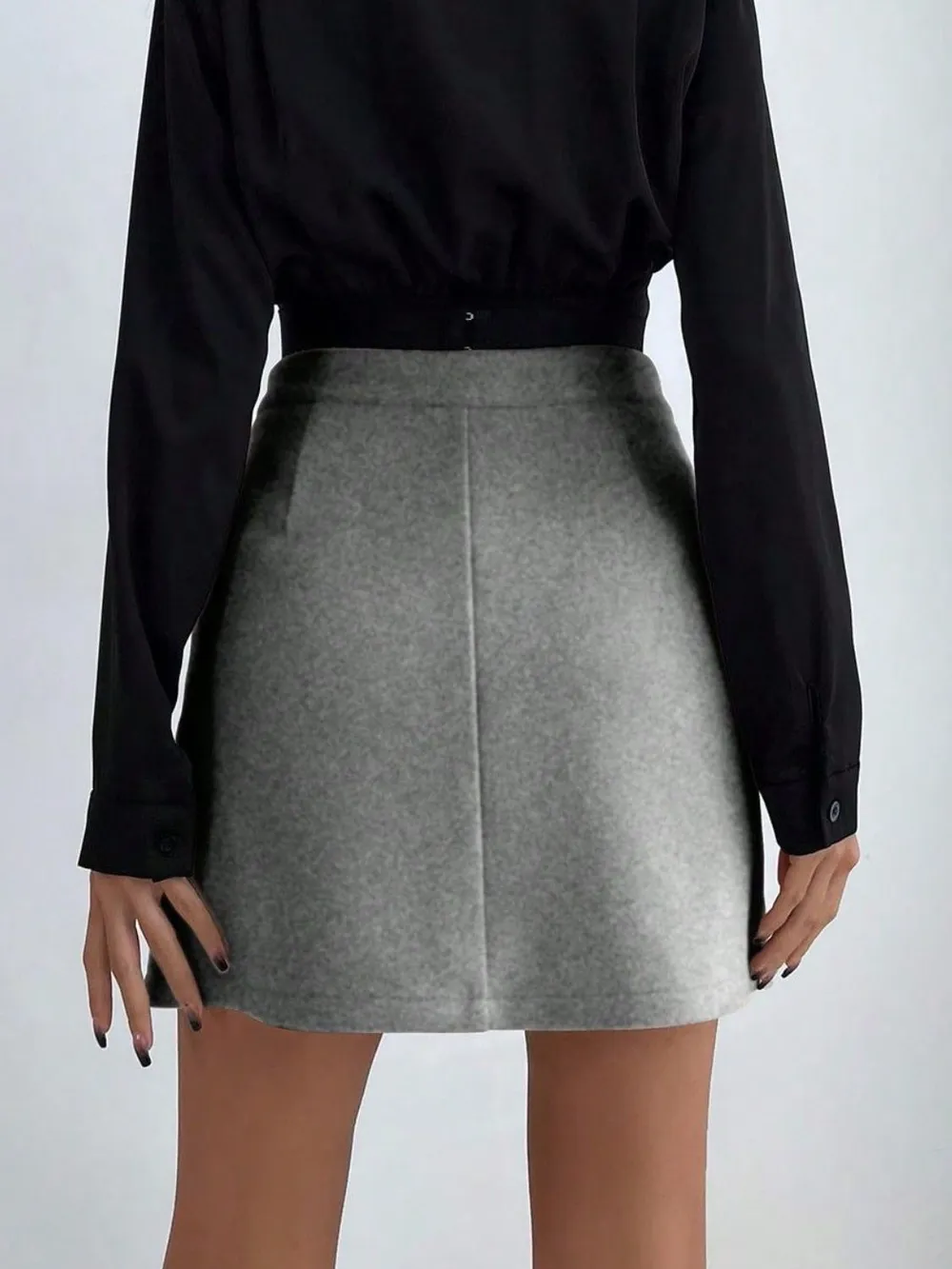 Buttoned Mini Skirt, image 3