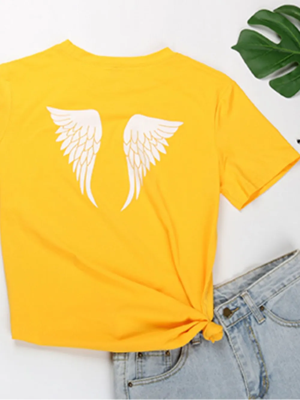 ANGEL Round Neck Short Sleeve T-Shirt, image 8