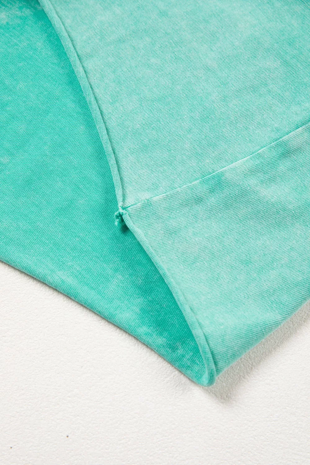 Mineral Washed Drawstring Elastic Waist Raw Cut Shorts, image 8