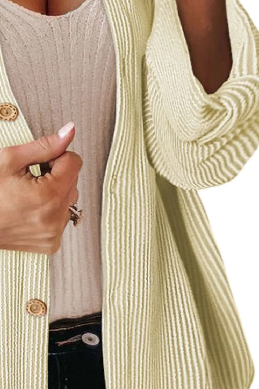 Striped Collared Neck Long Sleeve Shirt, image 6