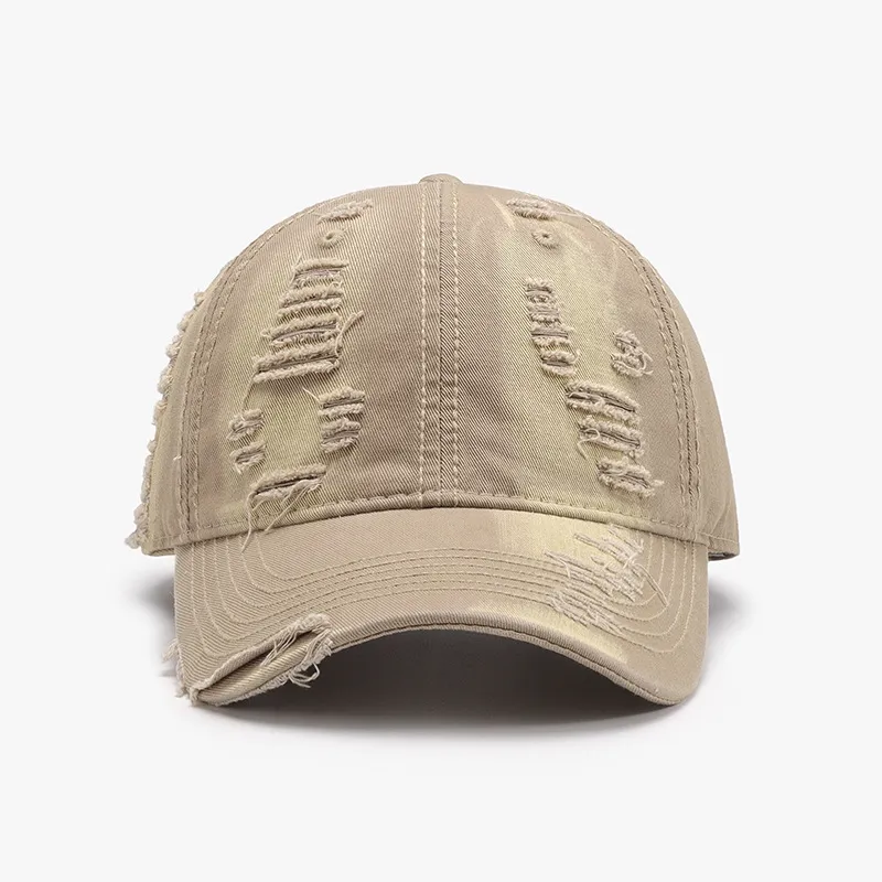 Distressed Adjustable Cotton Baseball Cap, image 3
