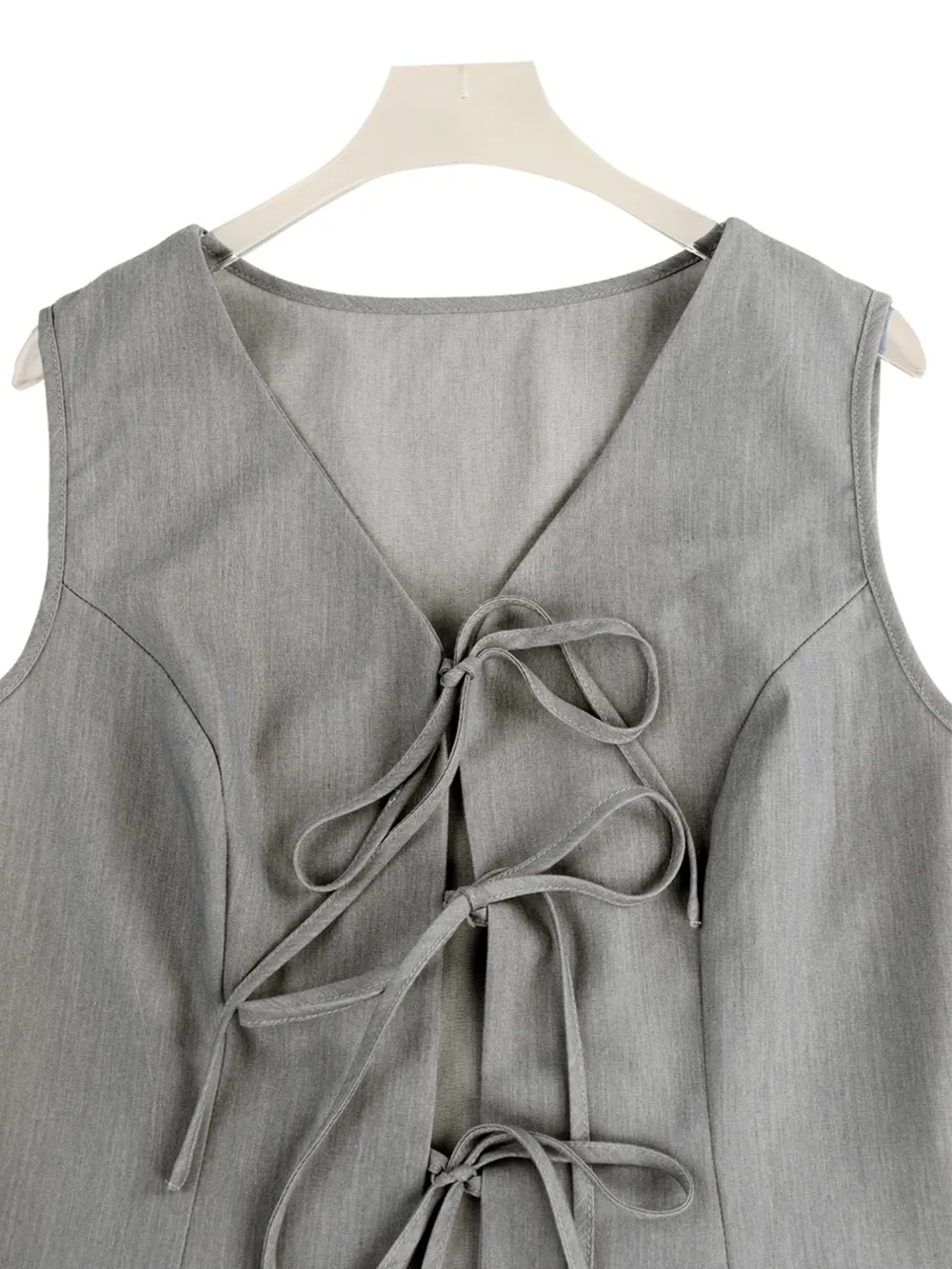 Tie Front Vest and Wide Leg Pants Set, image 5