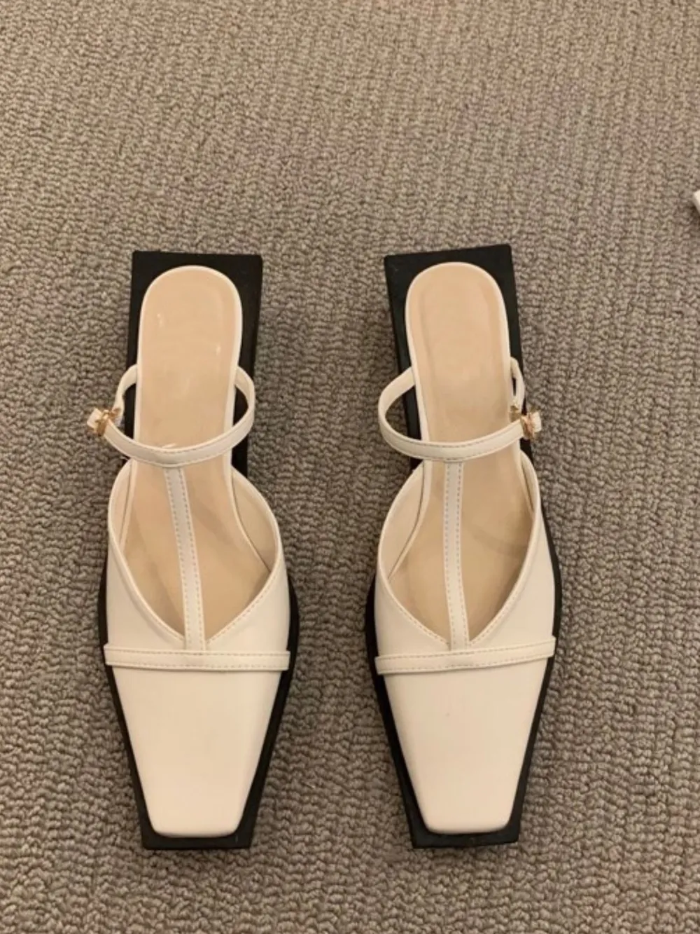 Square Toe T-Strap Sandals, image 3