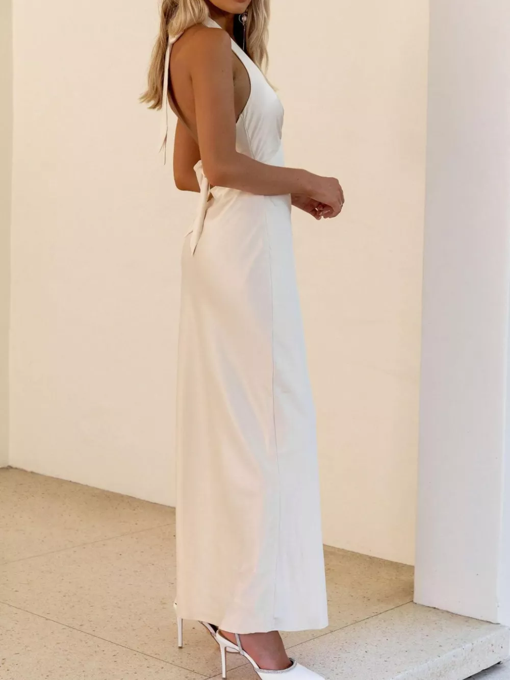 Halter Neck Sleeveless Maxi Dress, image 8