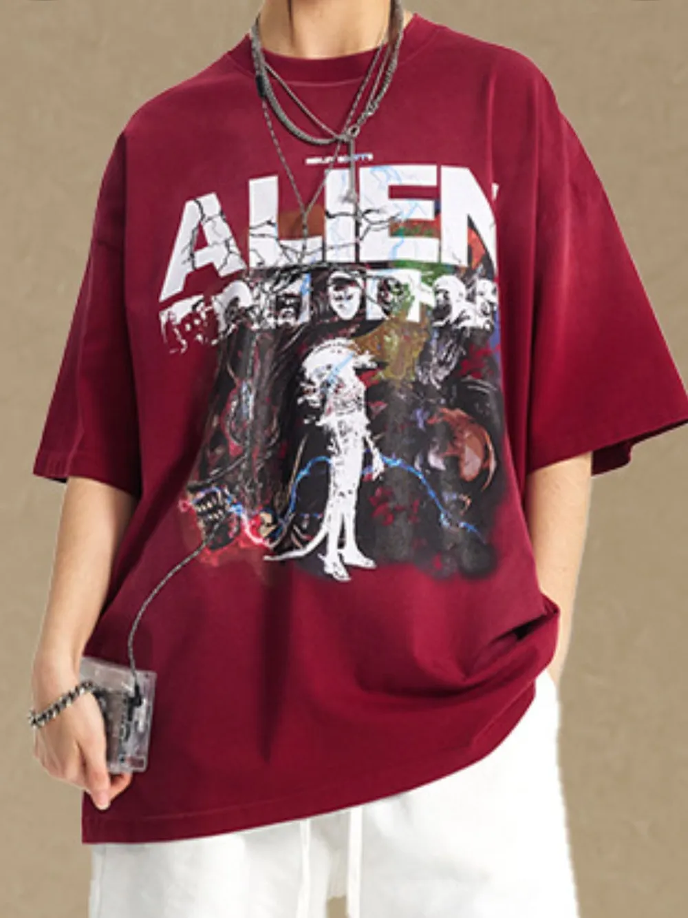 Men's Graphic Round Neck Half Sleeve T-Shirt, image 4