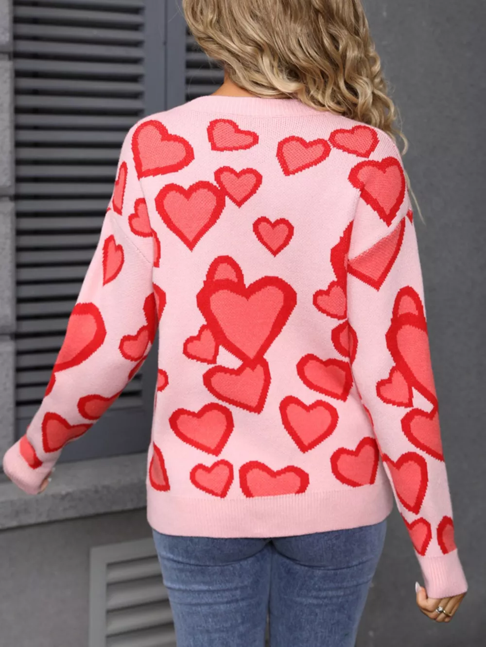 Valentine's Day Heart Crew Neck Sweater, image 6