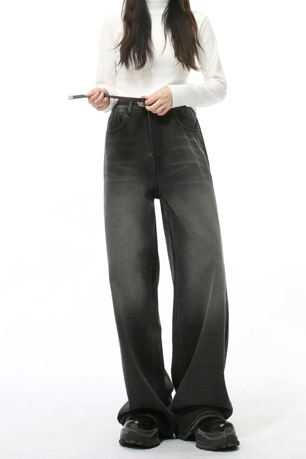 Wide Leg Pocketed Jeans, image 5