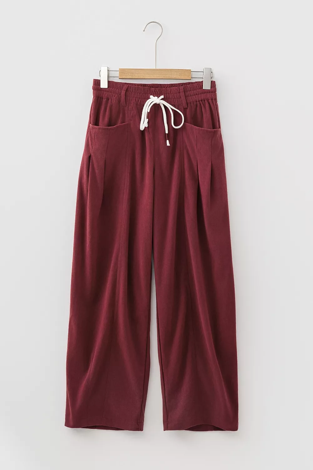Elastic Waist Drawstring Corduroy Casual Pants, image 6