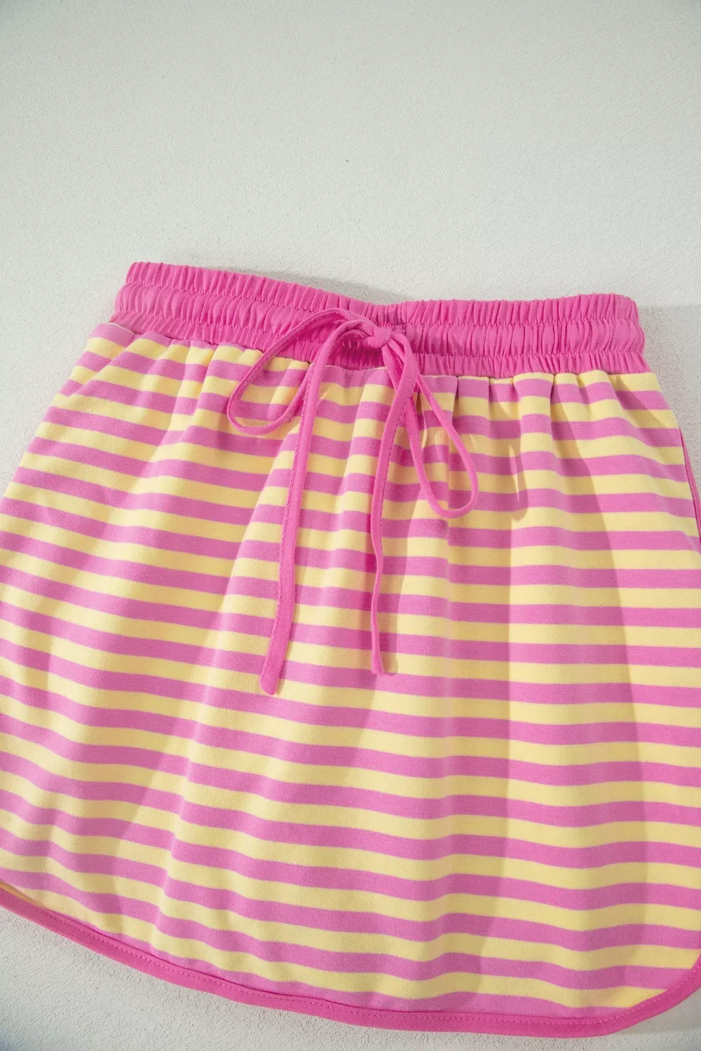 Striped Round Neck Tee and Shorts Casual Set, image 7