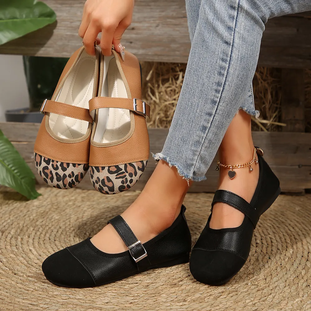 Round Toe Flats Loafers, image 3