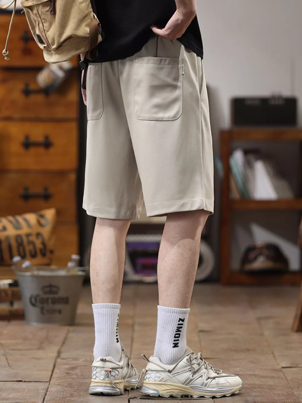 Men's Plus Size Casual Loose-Fit Drawstring Shorts, image 4