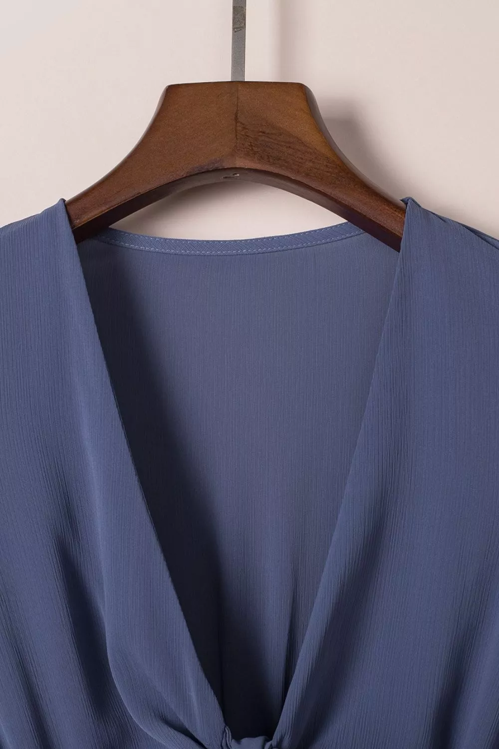 Bow-Tie V-Neck Ruffle Hem Mini Dress, image 5