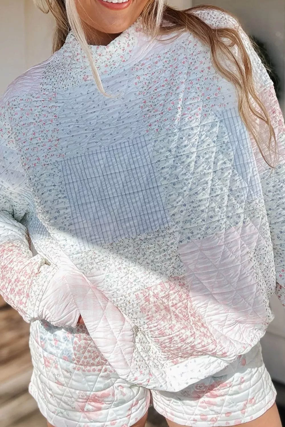 Quilted Long Sleeve Top and Shorts Set, image 6