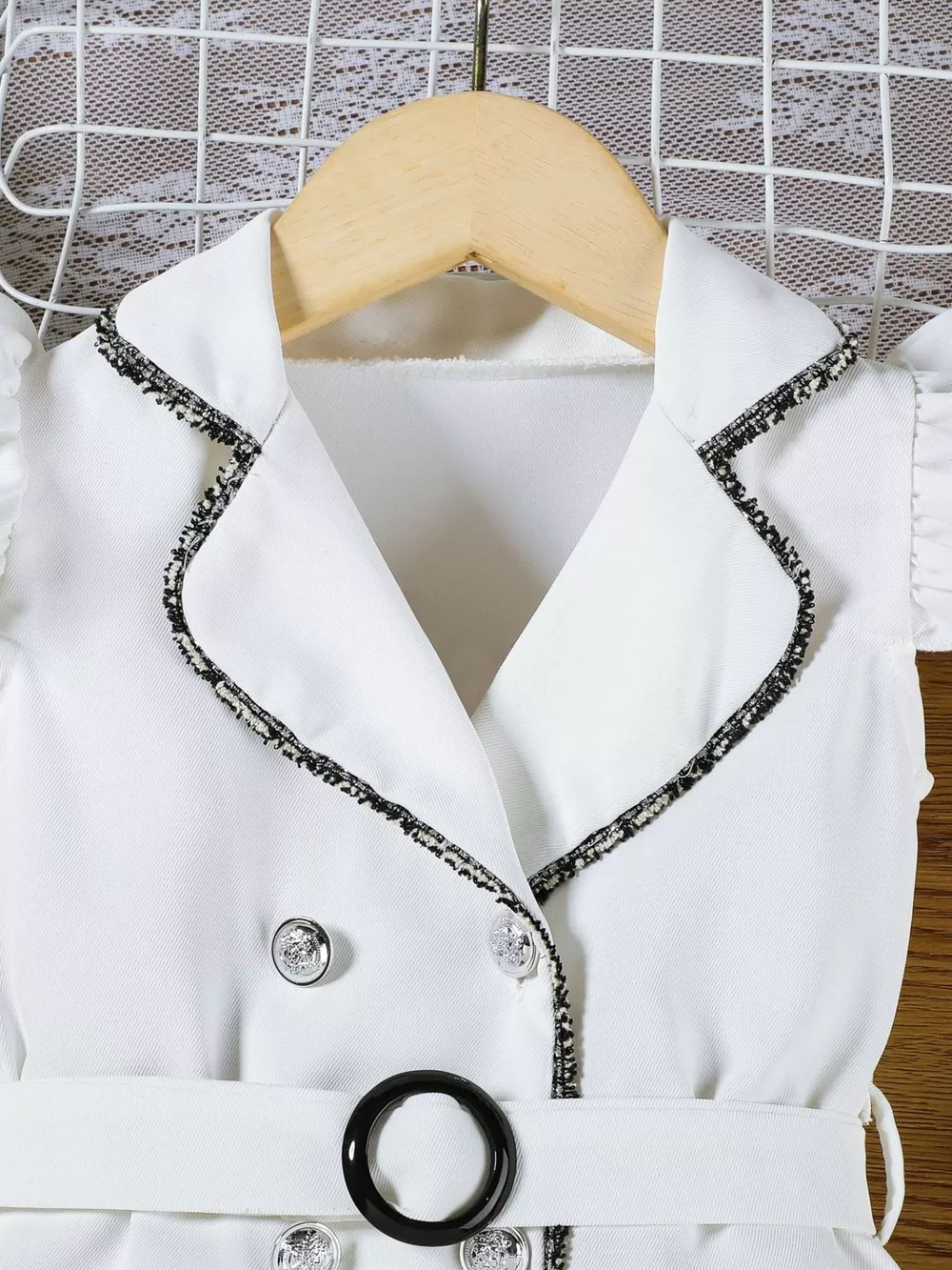 Children's Double Breasted Belt Dress, image 4