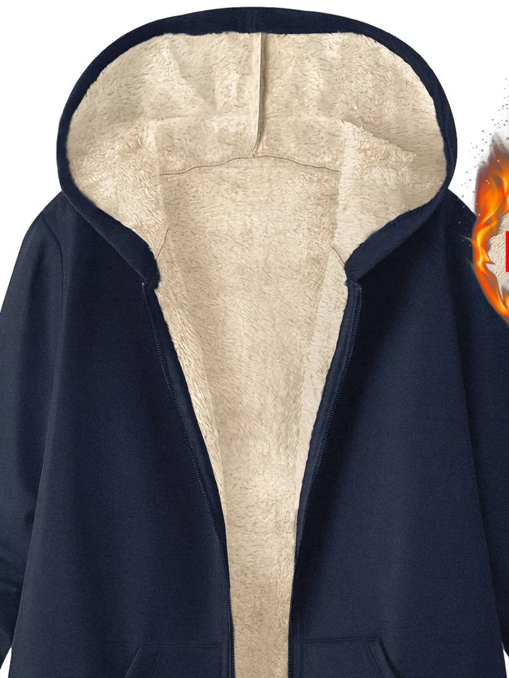 Fleece-Lined Zip Up Hooded Outerwear, image 11