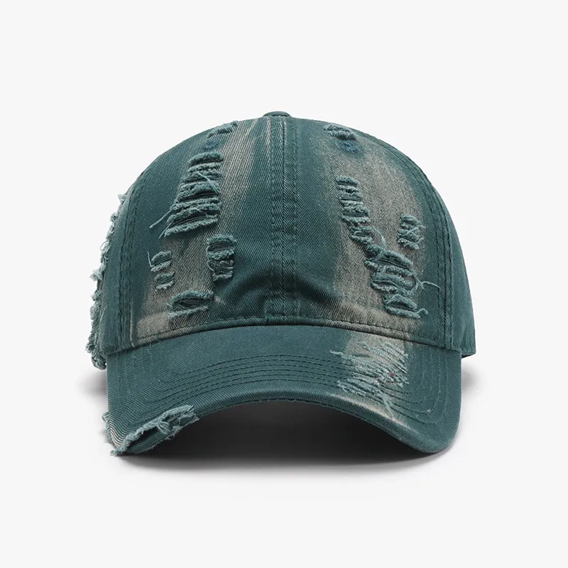 Distressed Adjustable Cotton Baseball Cap, image 10