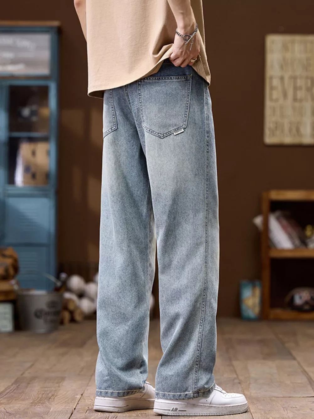 Men's Wide Leg Jeans, image 4
