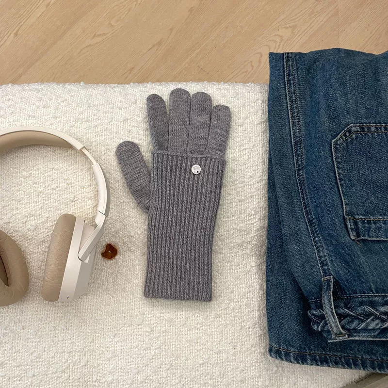 Ribbed Knit Touchscreen Gloves, image 15
