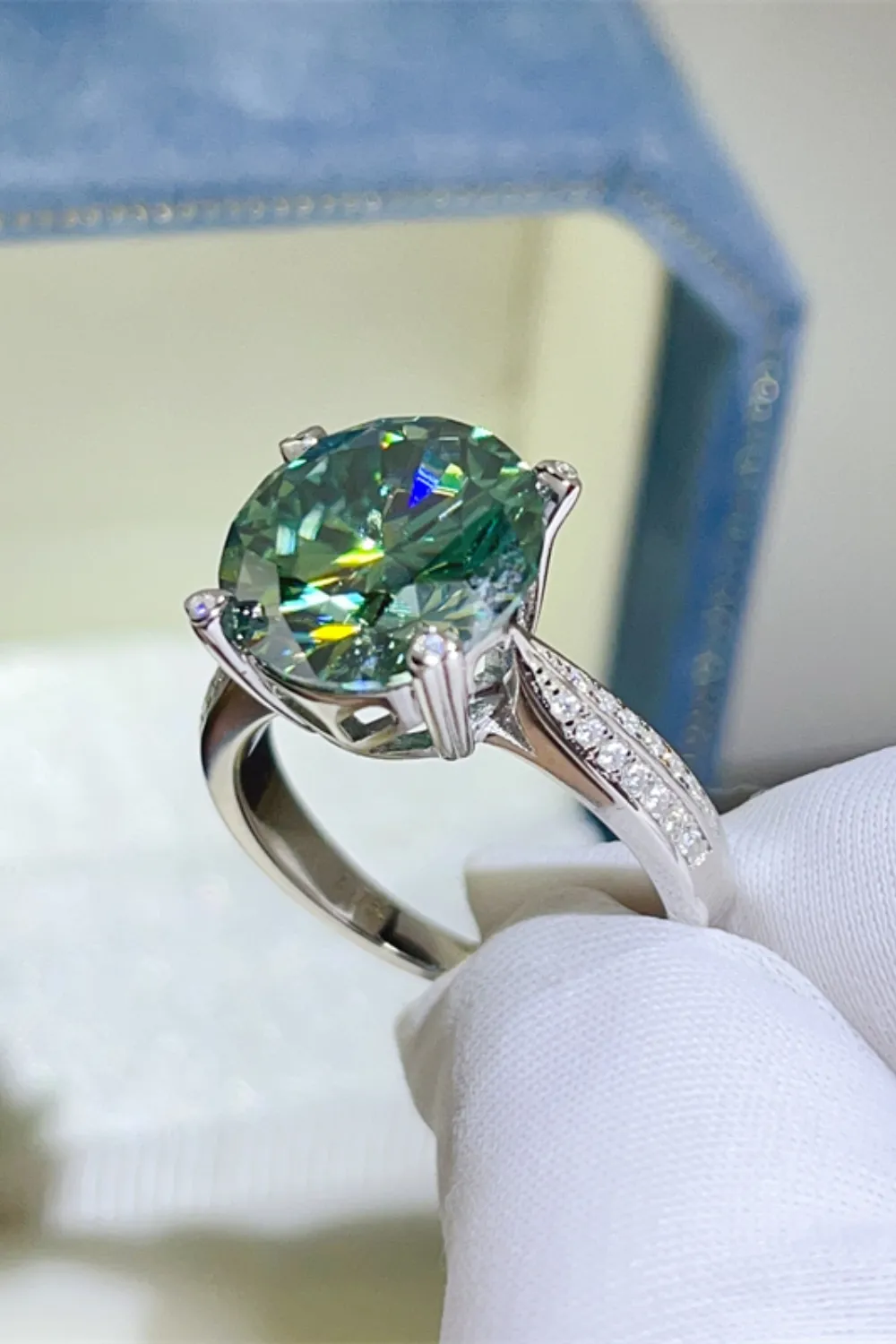 5 Carat Moissanite 925 Sterling Silver Ring, image 4