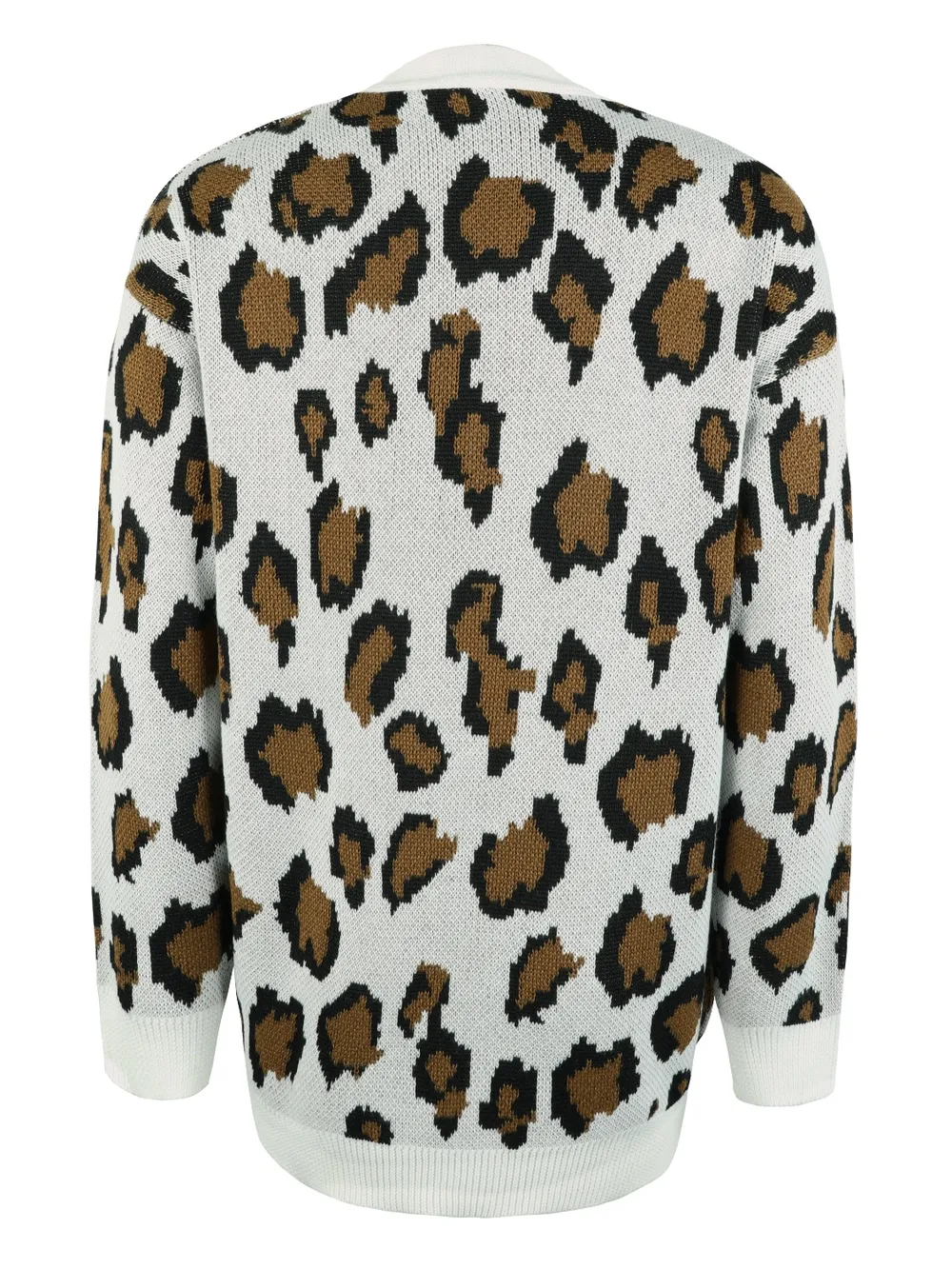 Leopard Open Front Dropped Shoulder Cardigan, image 11