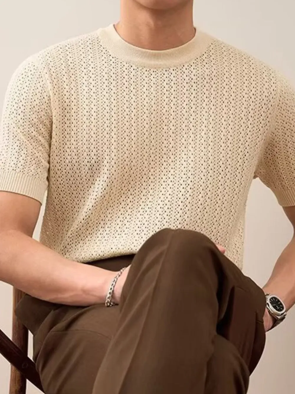 Men's Full Size Breathable Short Sleeve T-Shirt Plus Size