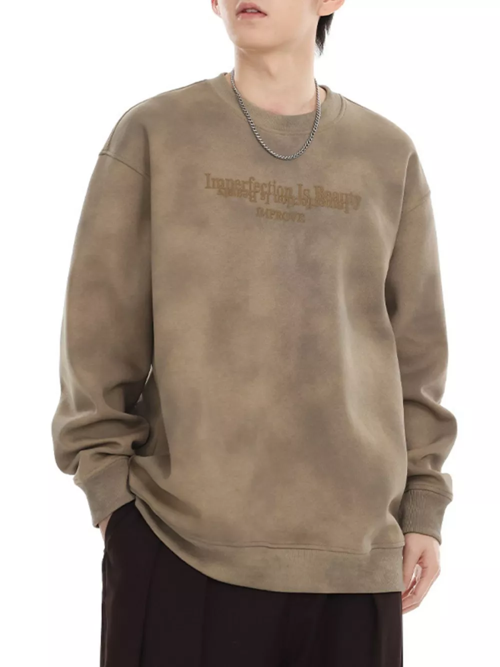 Men's Plus Size Letter Long Sleeve Casual Sweatshirt, image 8