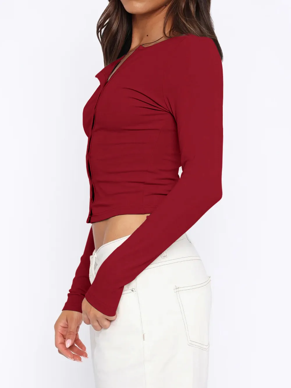 Button Down Long Sleeve Top, image 12
