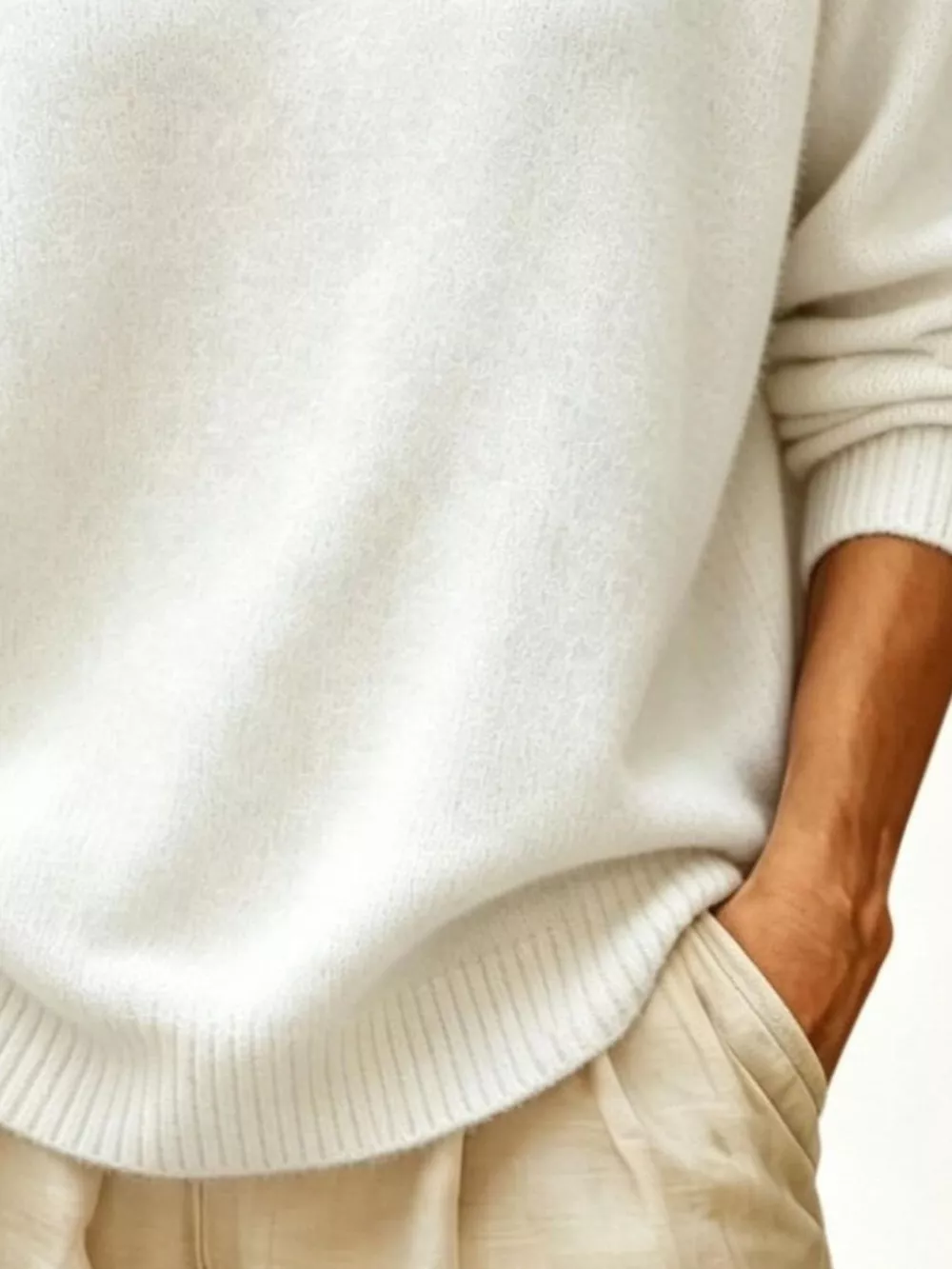 Full Size Round Neck Dropped Shoulder Sweater Plus Size, image 20