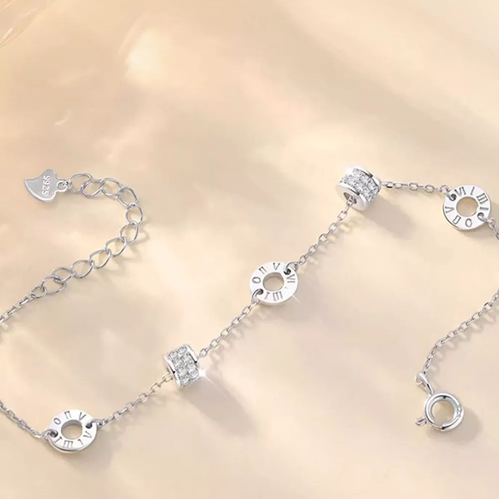 925 Sterling Silver Chain Geometric Bracelet, image 3
