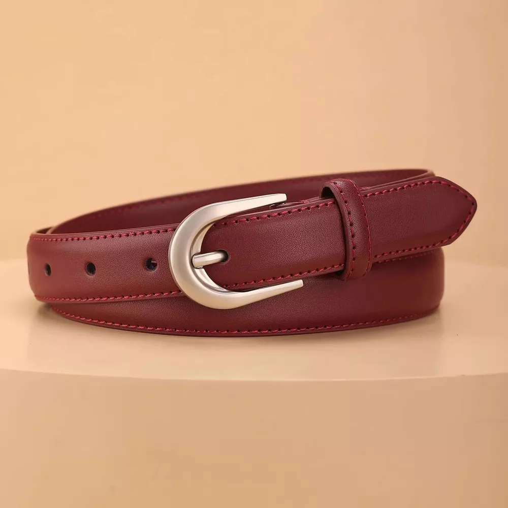 Adjustable Fit Buckle Leather Belt, image 3
