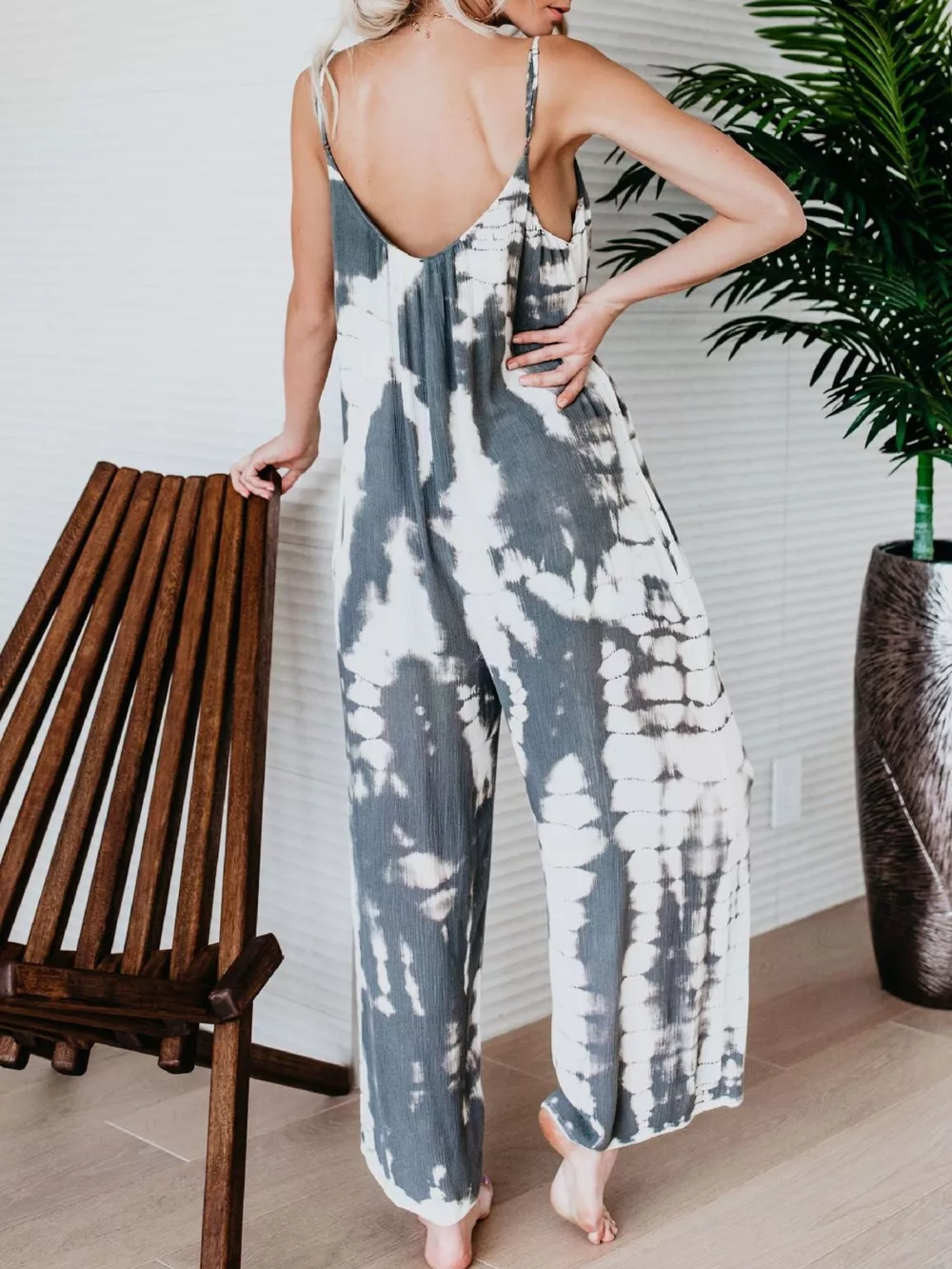 Full Size Tie-Dye Wide Leg Jumpsuit Plus Size, image 19