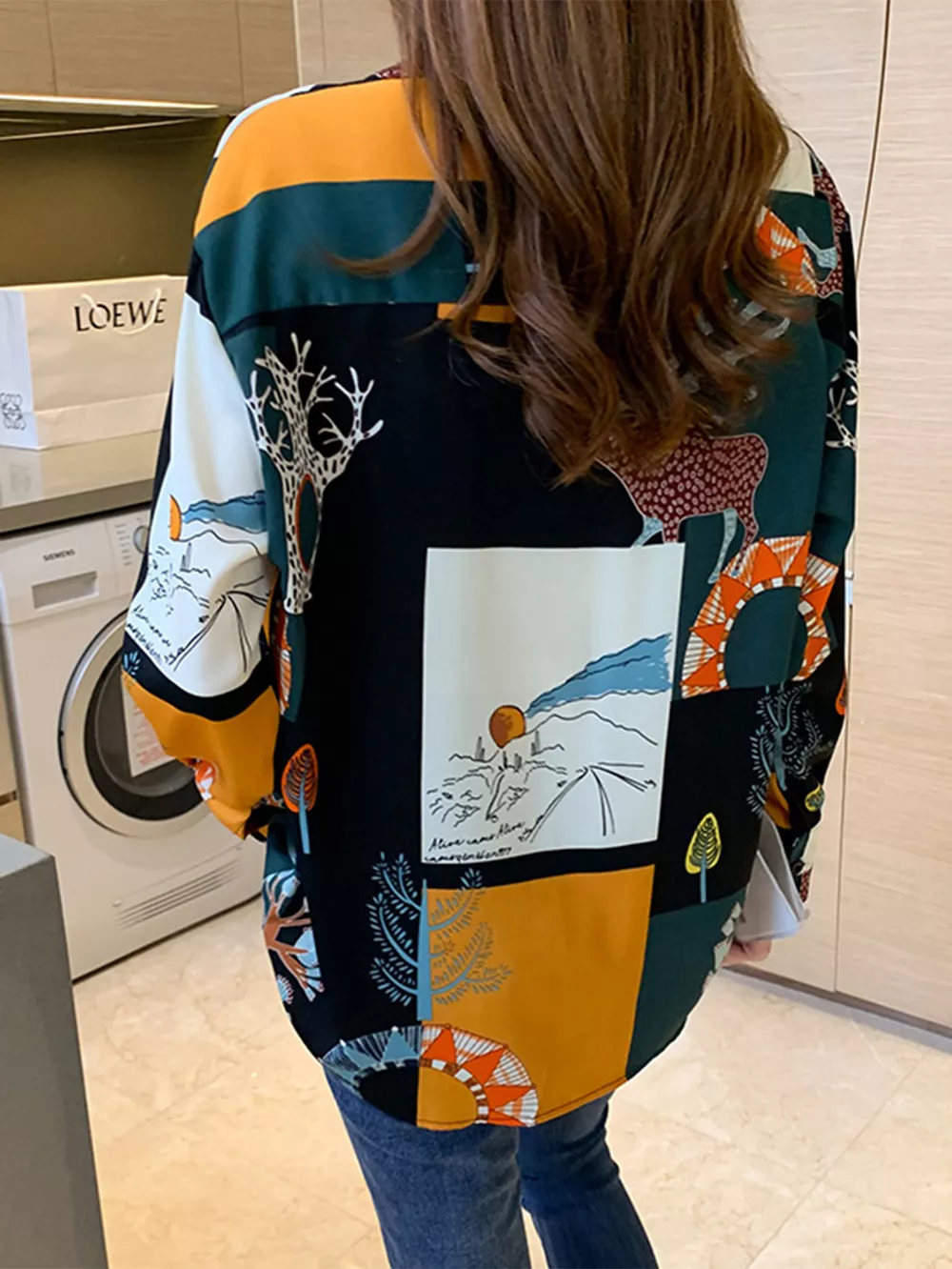 Vintage Print Long Sleeve Shirt, image 3