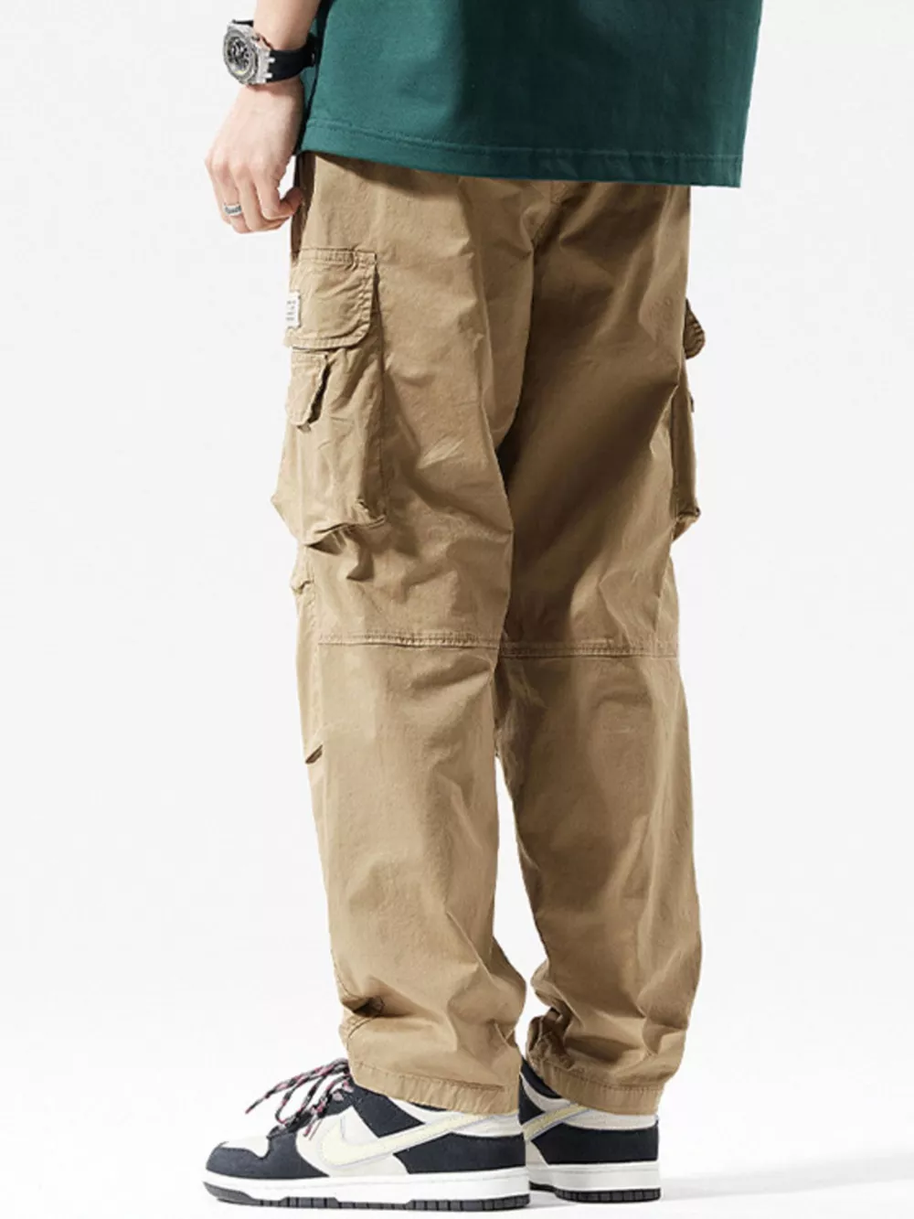 Men's Full Size Relaxed Fit Cargo Pants Plus Size, image 4