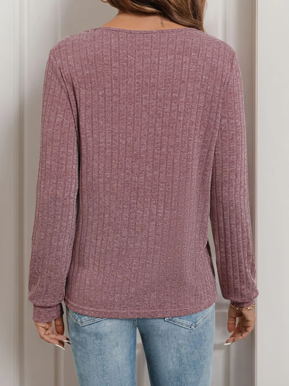 Square Neck Long Sleeve T-Shirt, image 2