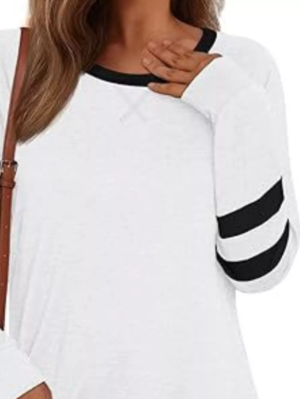 Casual Striped Round Neck T-Shirt, image 2