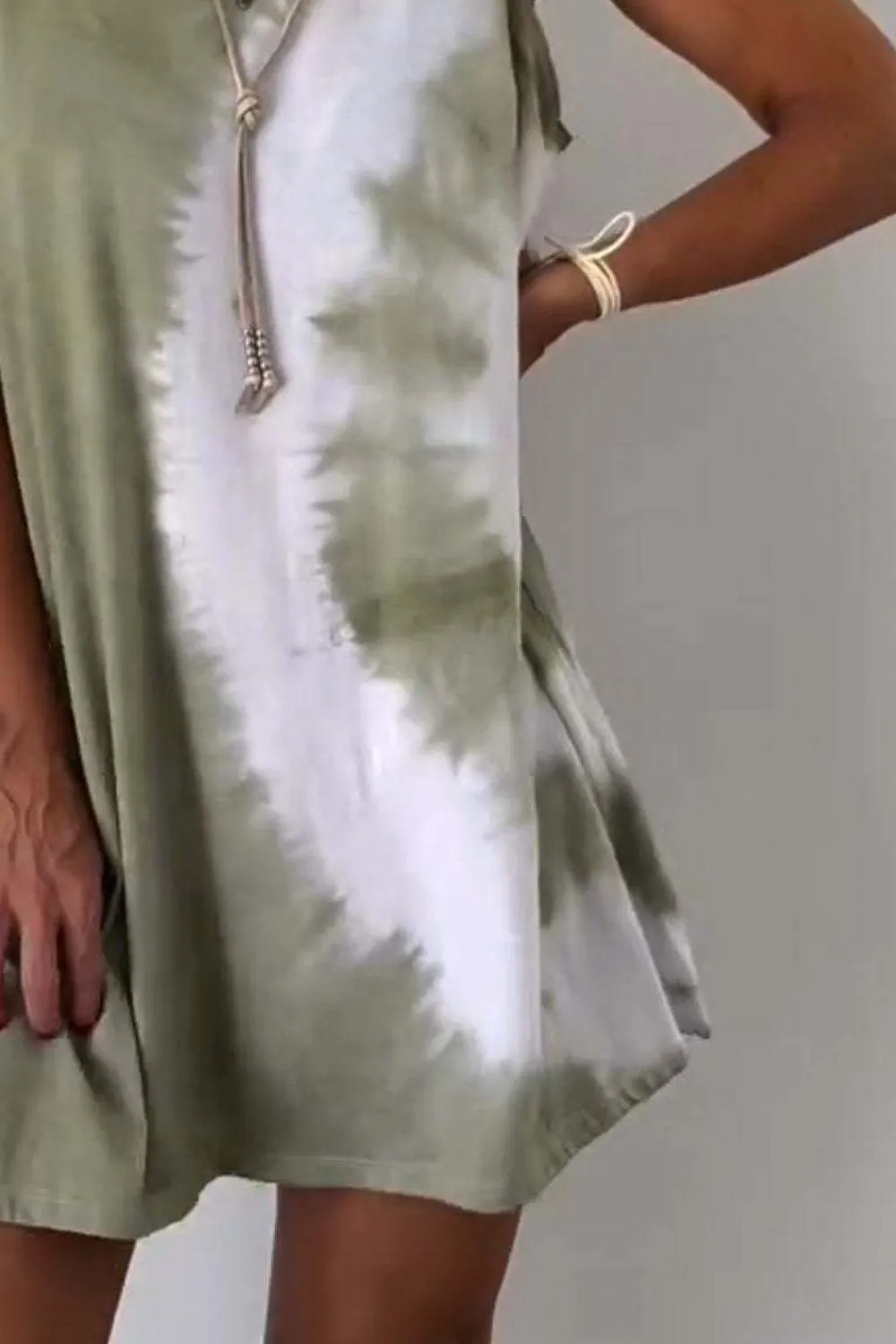 Tie-Dye Sleeveless Mini Tank Dress, image 4