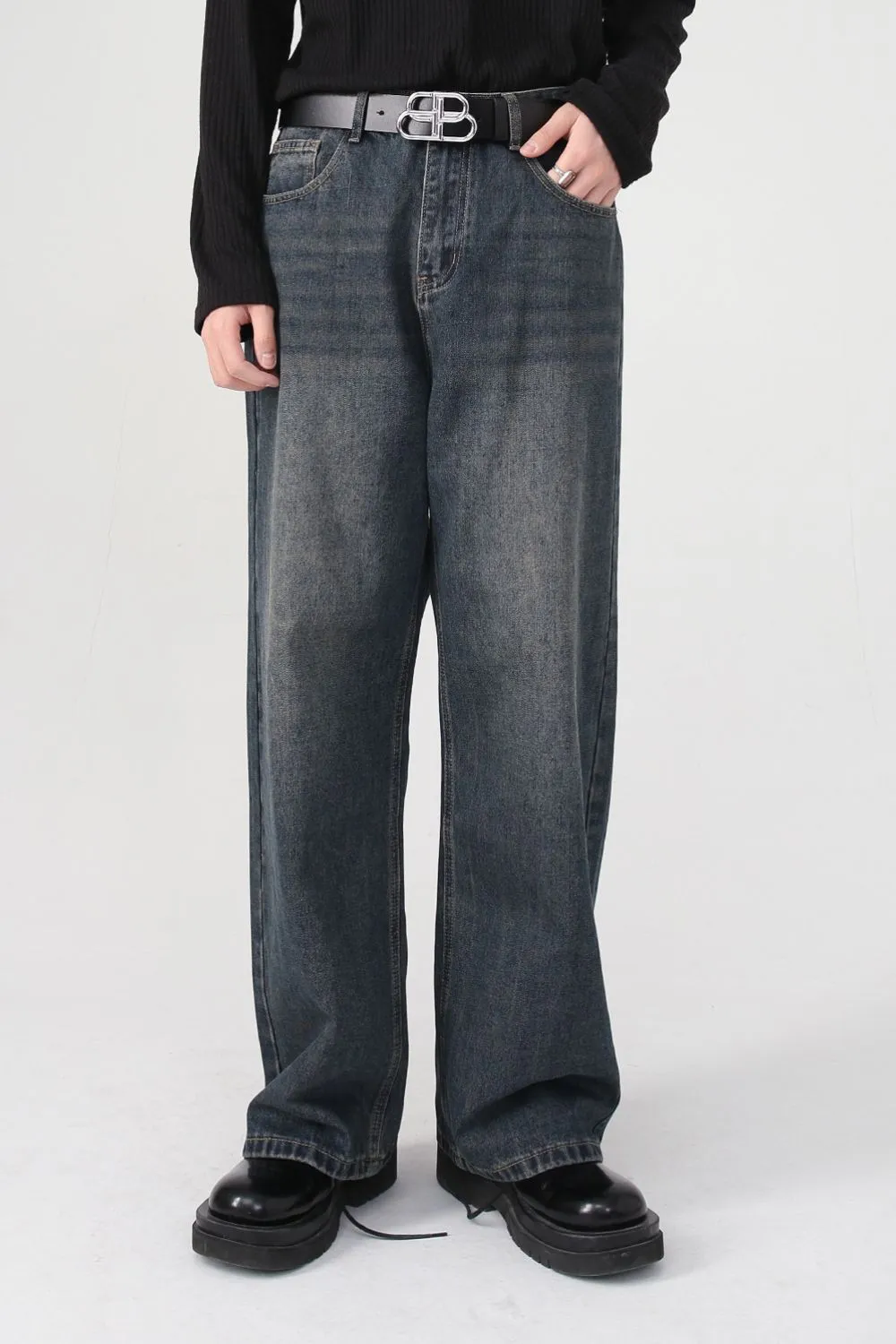 Wide Leg Jeans with Pockets, image 2