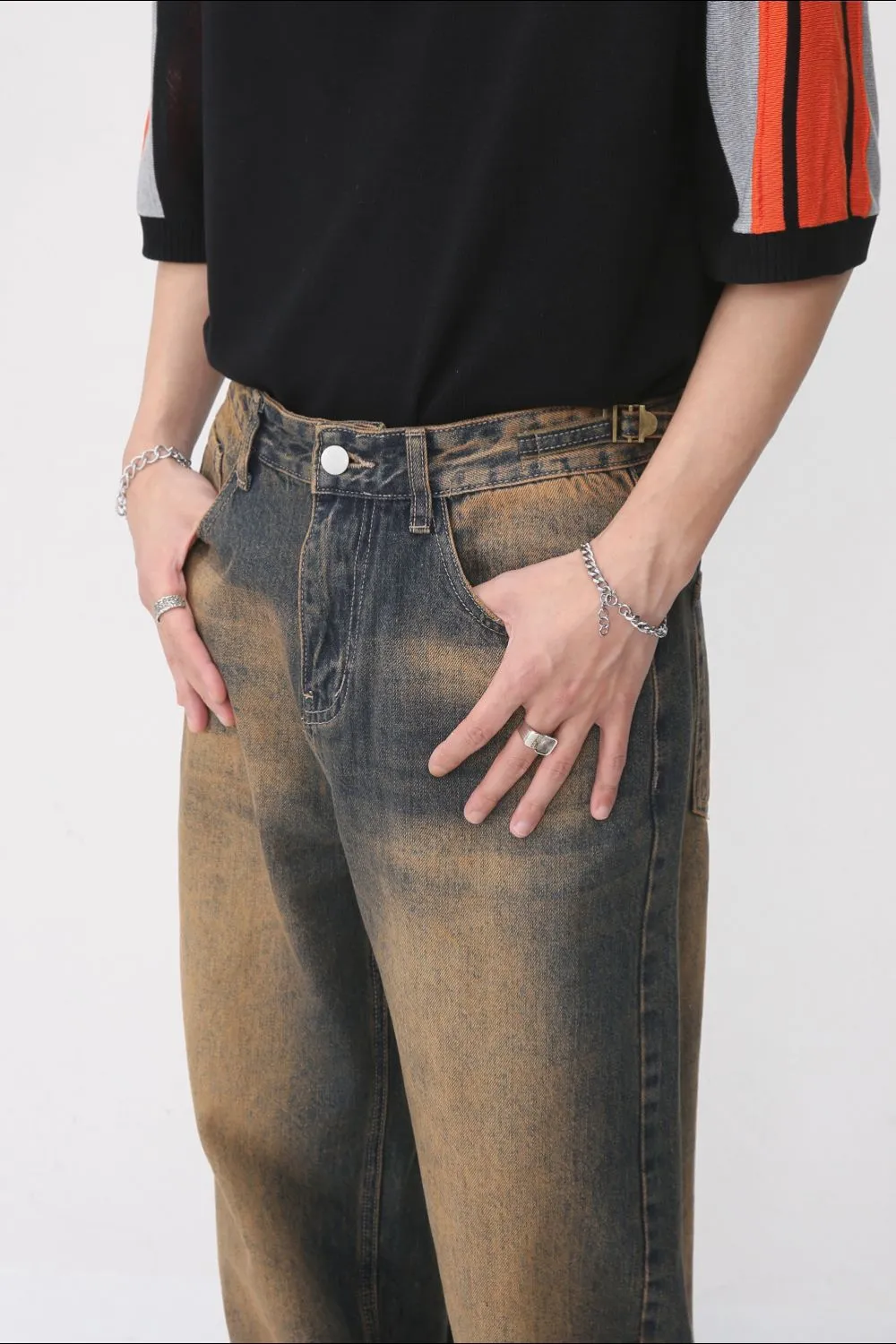 Raw Hem Straight Leg Jeans, image 5