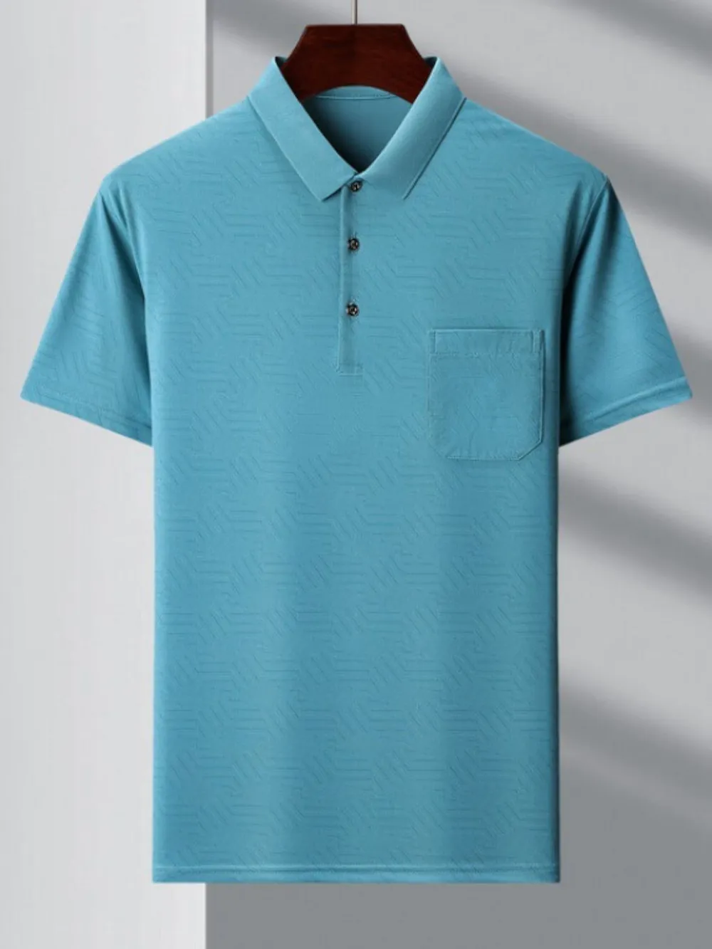 Men's Plus Size Collared Neck Short Sleeve Polo, image 3