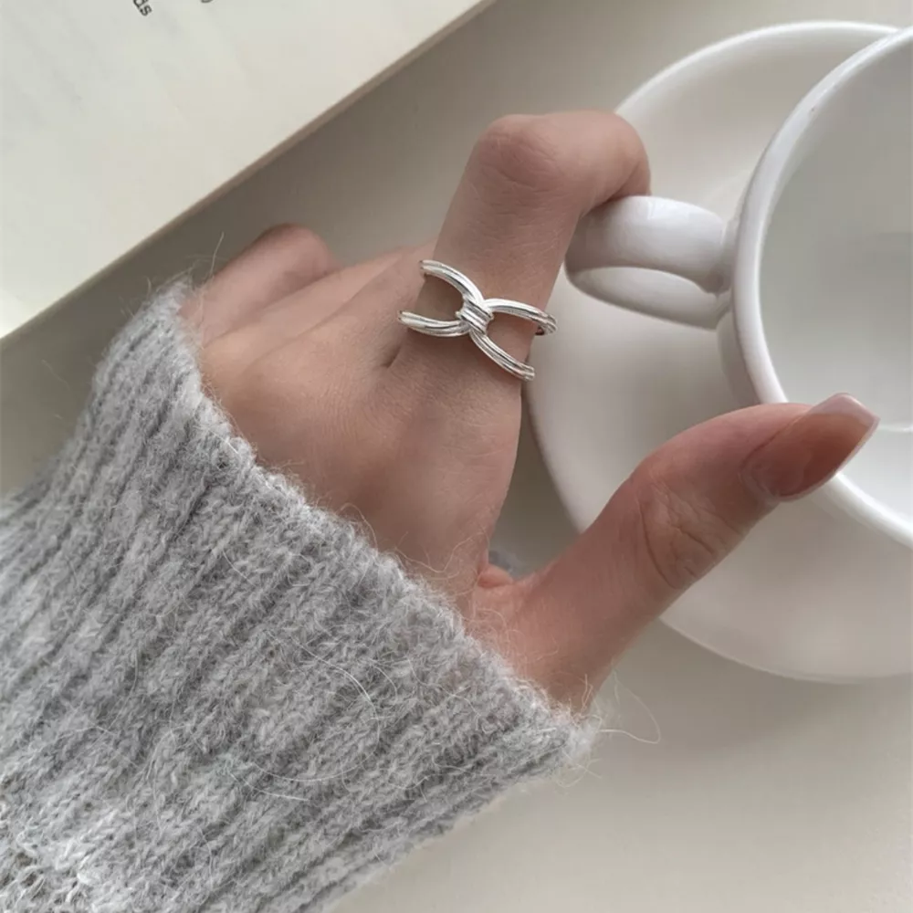 925 Sterling Silver Knot Ring, image 2