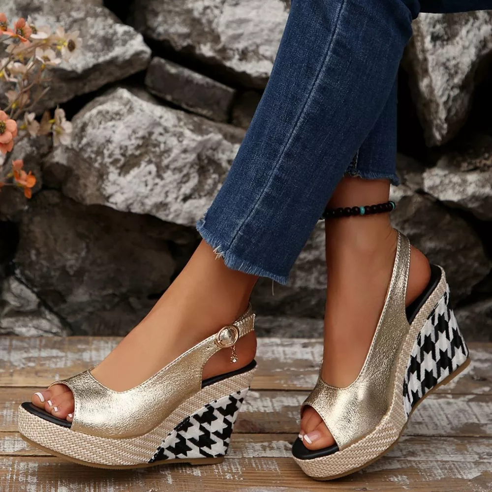Open Toe Wedge Sandals, image 3