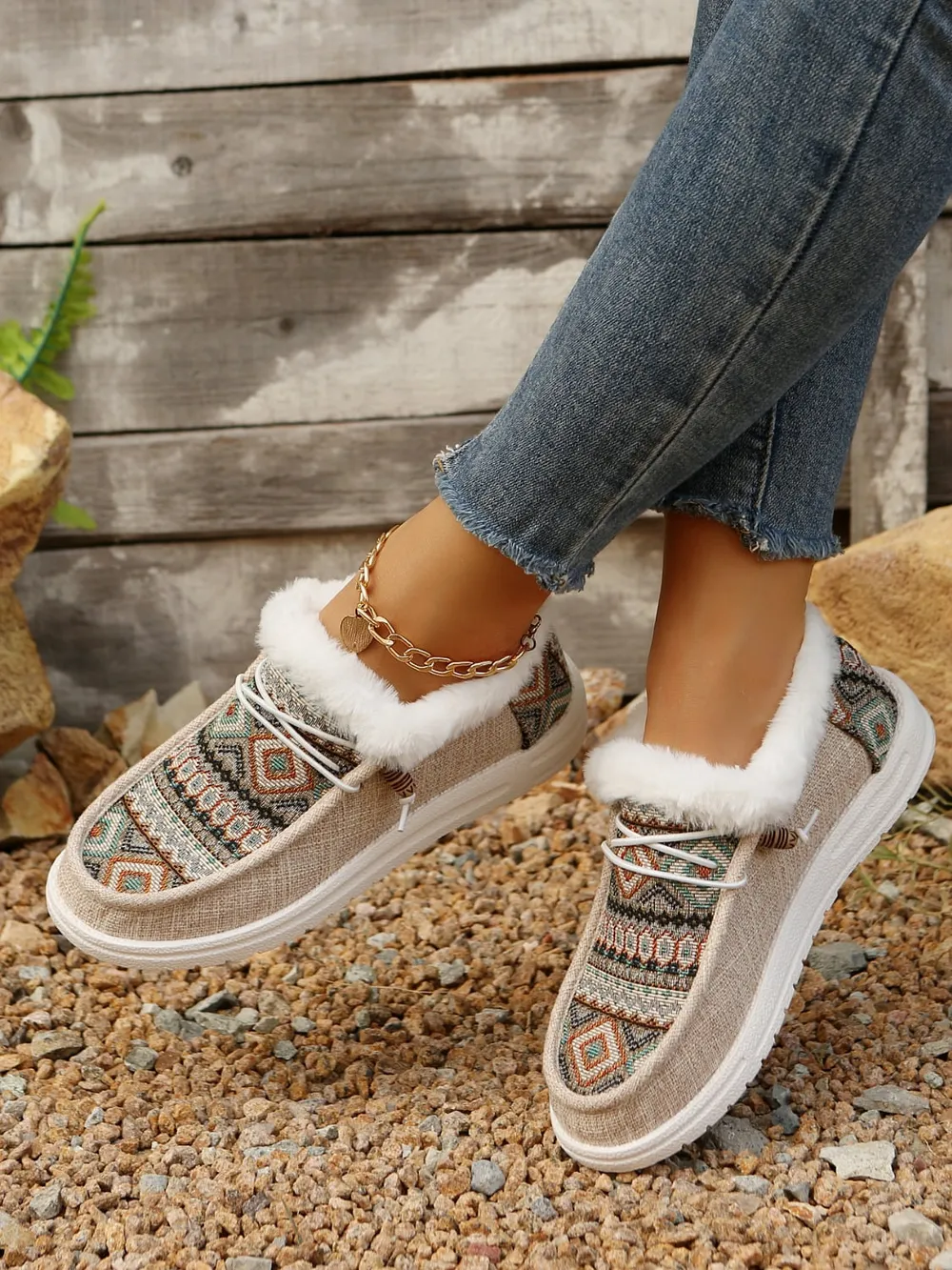 Printed Round Toe Flat Slip-Ons, image 11