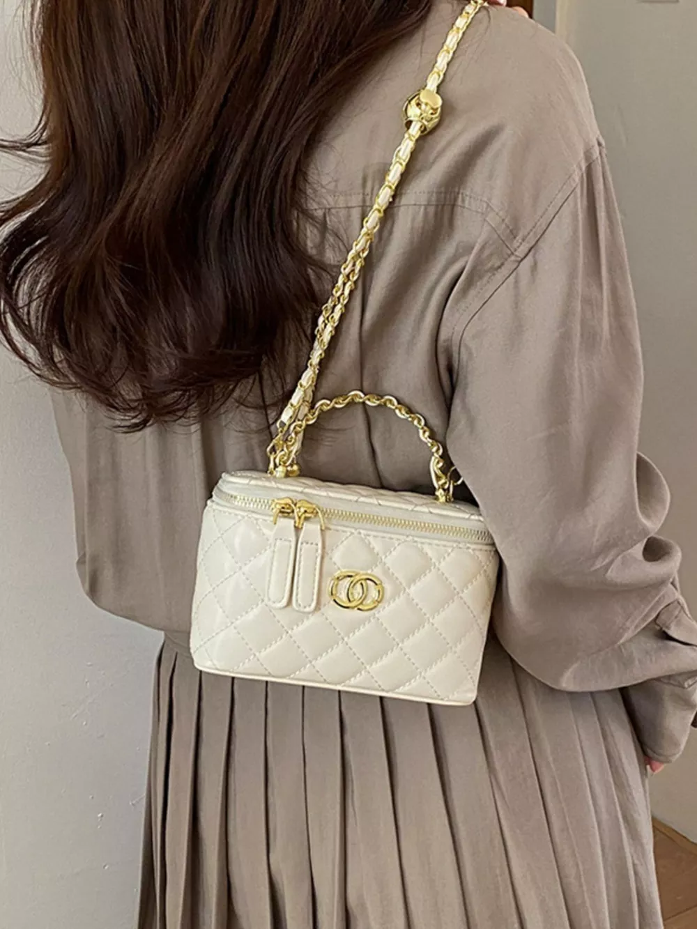 Quilted Leather Crossbody Bag, image 6